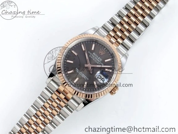 Good Copy Rolex Watches VR Brown Bracelet Best APF Edition 126231 RG 36 on FreshLook Sitck 1:1 SS DateJust Dial Jubilee 1590 904L Steel 0112